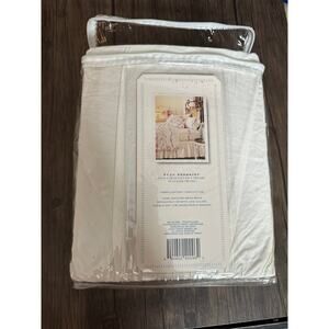 Vintage Simply Shabby Chic Ruffled Garment-Washed Cotton Bed Skirt White Full